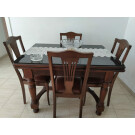 Mobiario comedor (mesa, 4 sillas, libreria, 2 sillones, sofa y mesita baja centro)