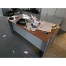 Mesa de puesto con ala madera/gris 175X90 / ALA 1X45