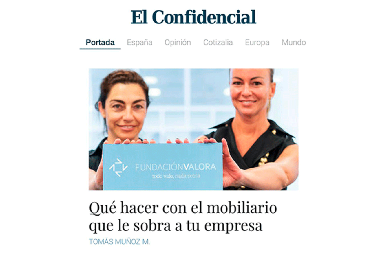 REPORTAJE DE FUNDACIÓN VALORA EN EL CONFIDENCIAL